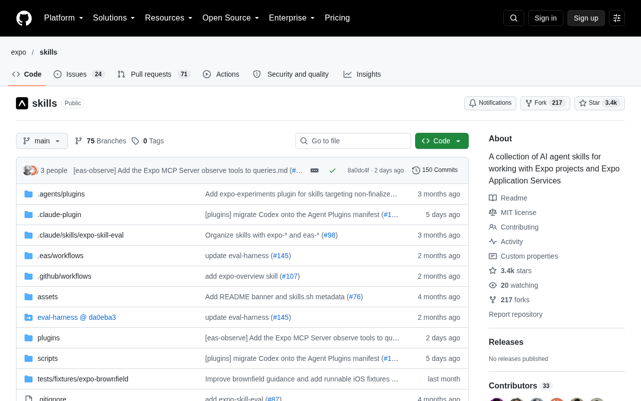 Expo Skills repository screenshot
