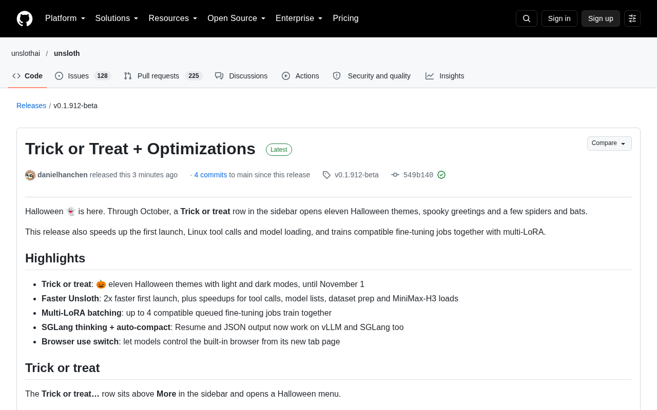 Unsloth Releases v0.1.912-beta: Open-Source Fine-Tuning Tool Iterates Again