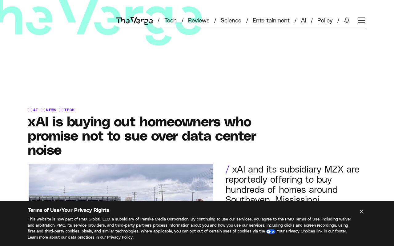 xAI Buys Out Residents' Homes in Exchange for Dropping Lawsuit Over Noise Compensation