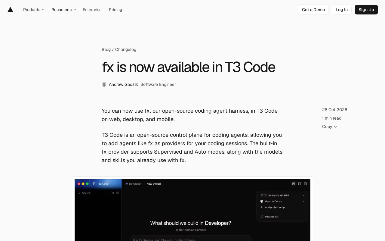 fx interface in T3 Code