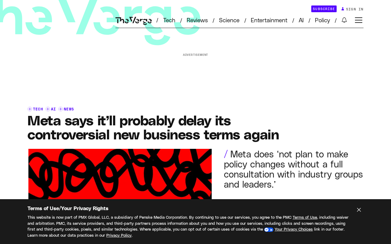 Meta May Again Delay Controversial Commercial Terms as Publisher Backlash Forces Concessions