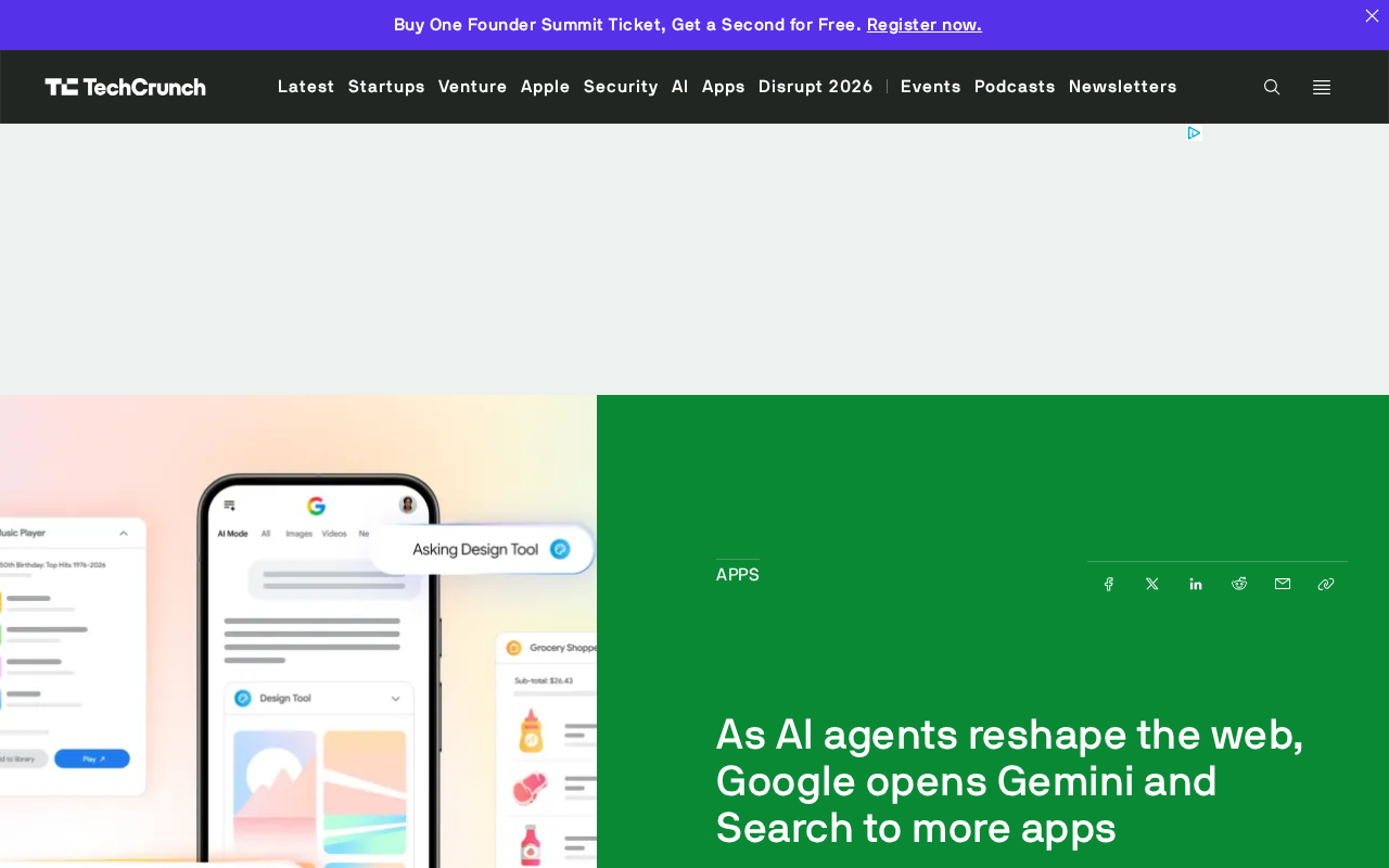 Google Opens Up Gemini and Search: AI Agents Reshape the App Ecosystem