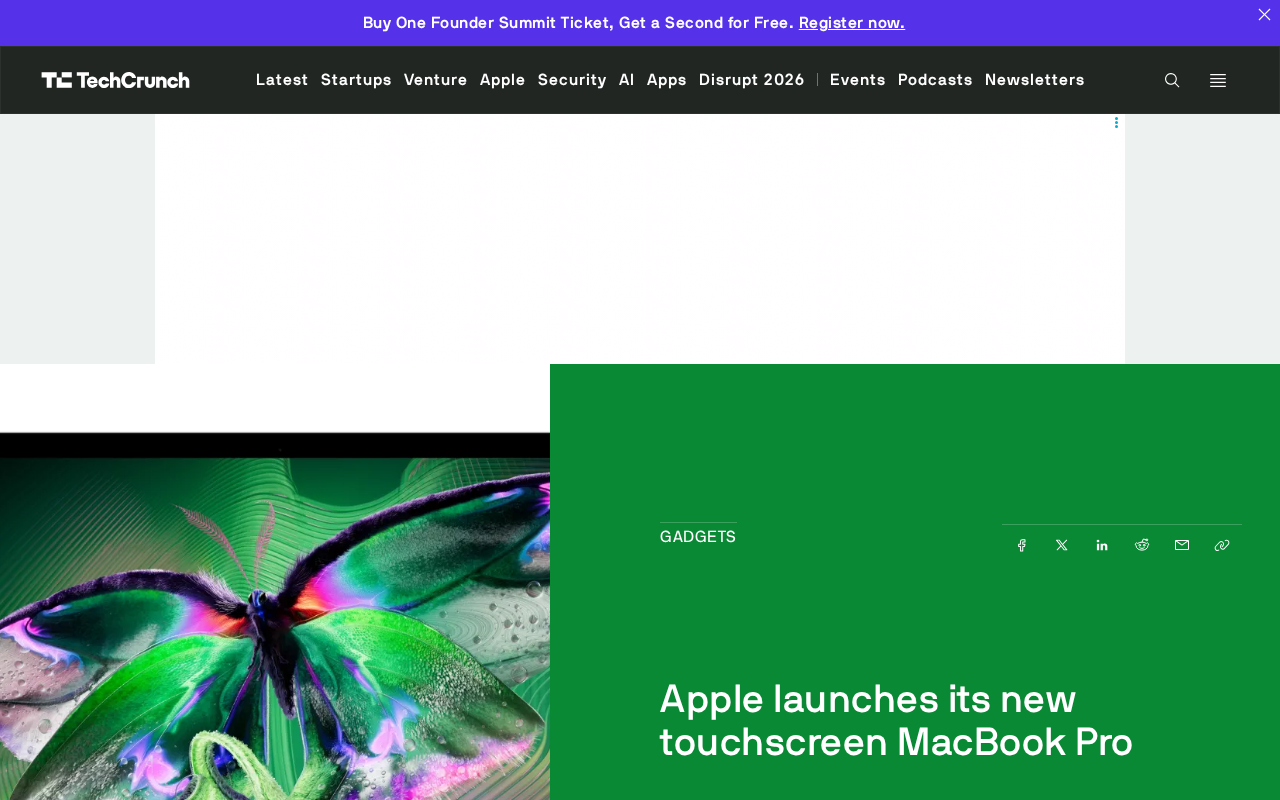 Apple Launches Touchscreen MacBook Pro, Starting at $2,899