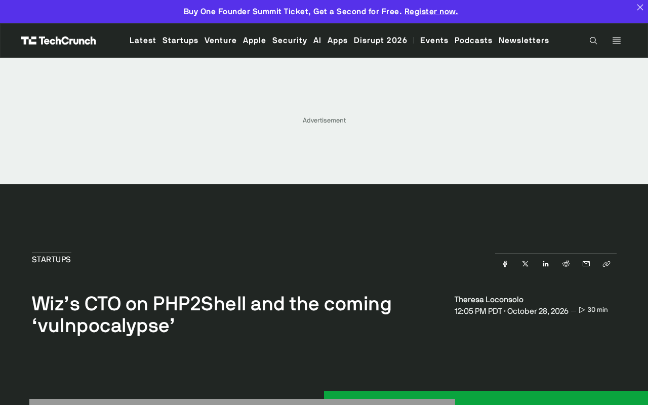 Wiz CTO Warns: PHP2Shell Vulnerability Could Trigger a 'Vulnpocalypse'