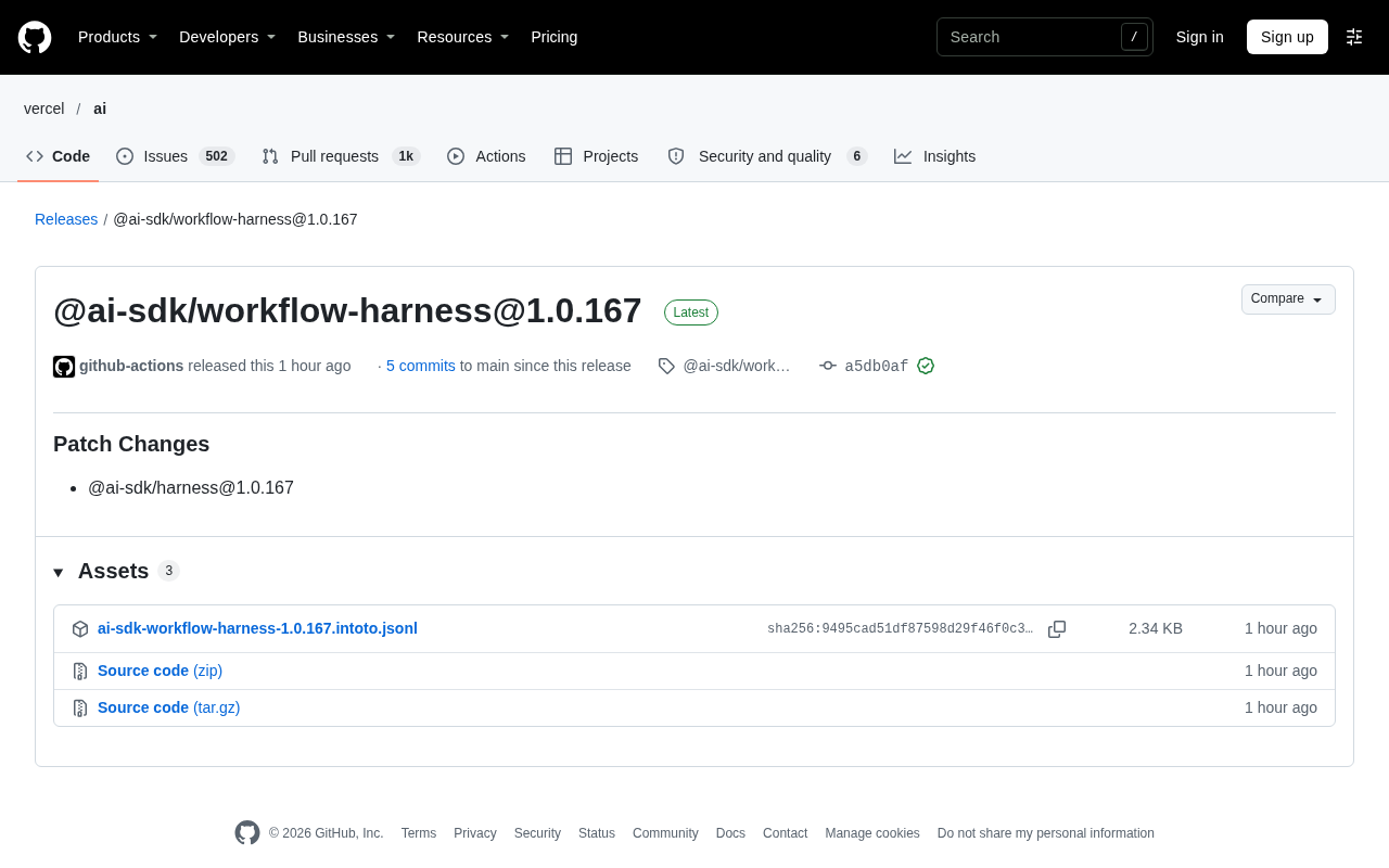 rss source: @ai-sdk/workflow-harness@1.0.167