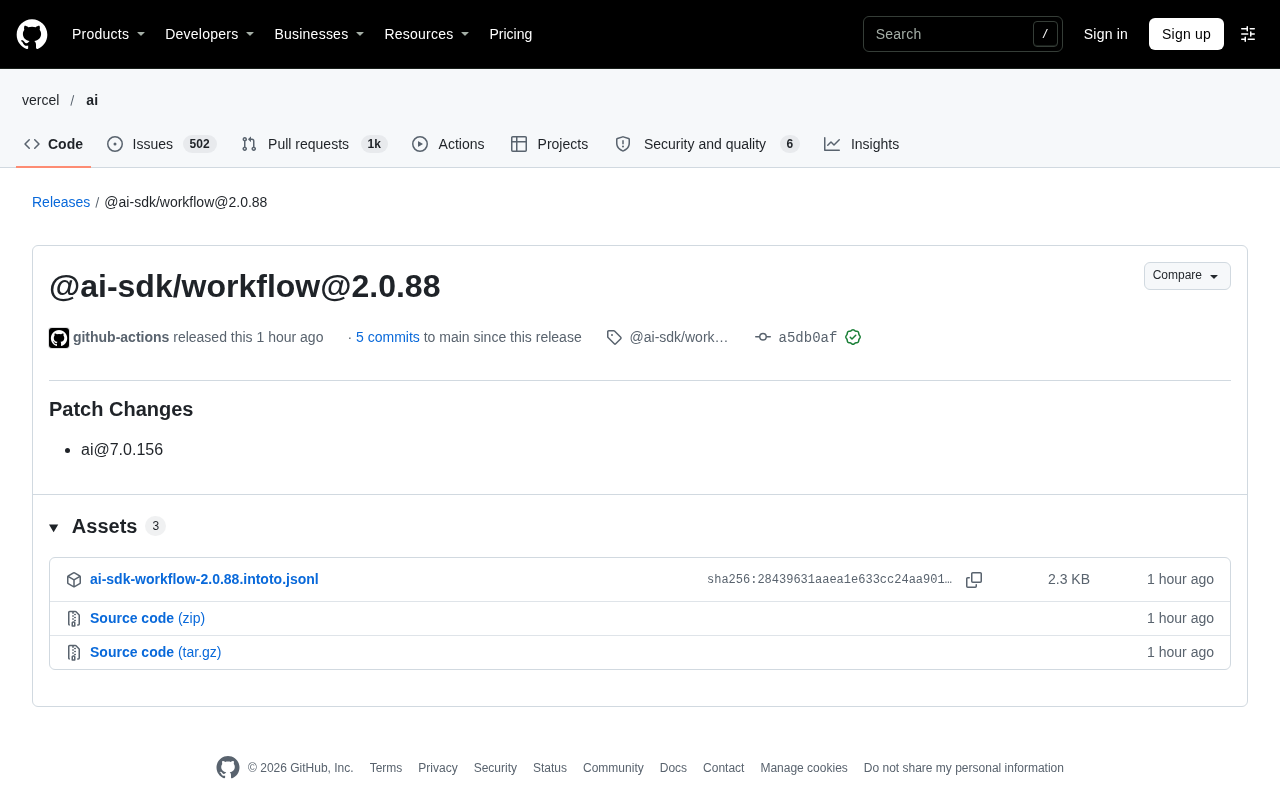@ai-sdk/workflow 2.0.88 Released: The Continued Evolution of the AI SDK Ecosystem