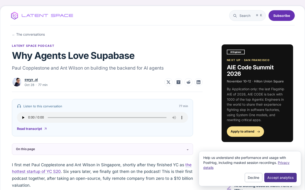 Why Do All AI Agents Love Supabase?