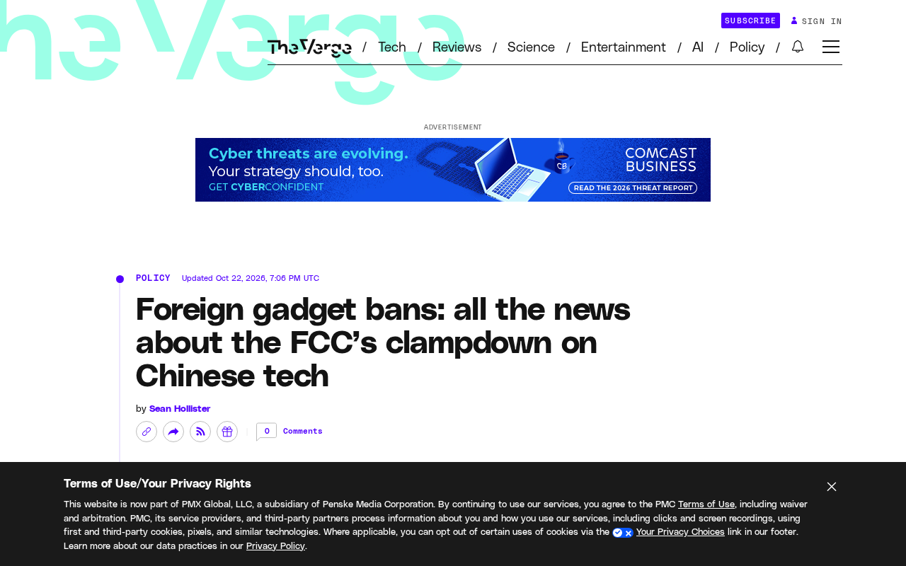 FCC moves to ban Chinese drones and routers