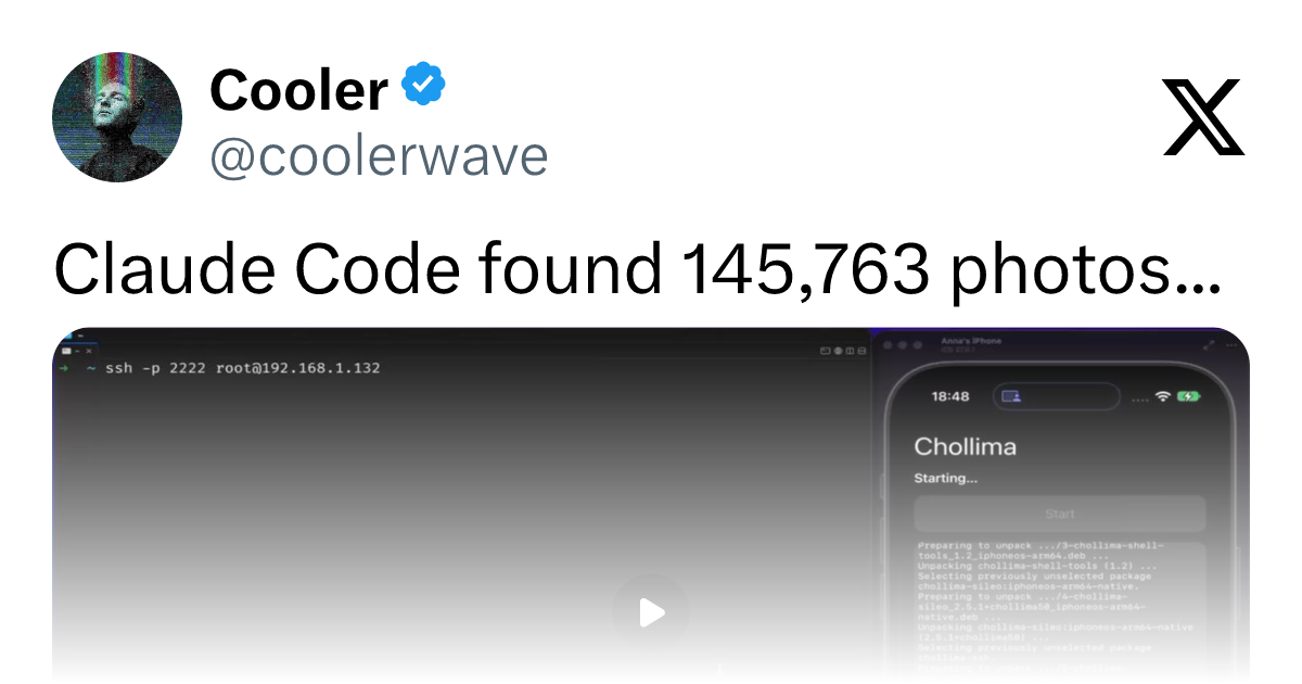 Claude Code Exposé: 145,000 Deleted iPhone Photos Found Lurking in Hidden Cache