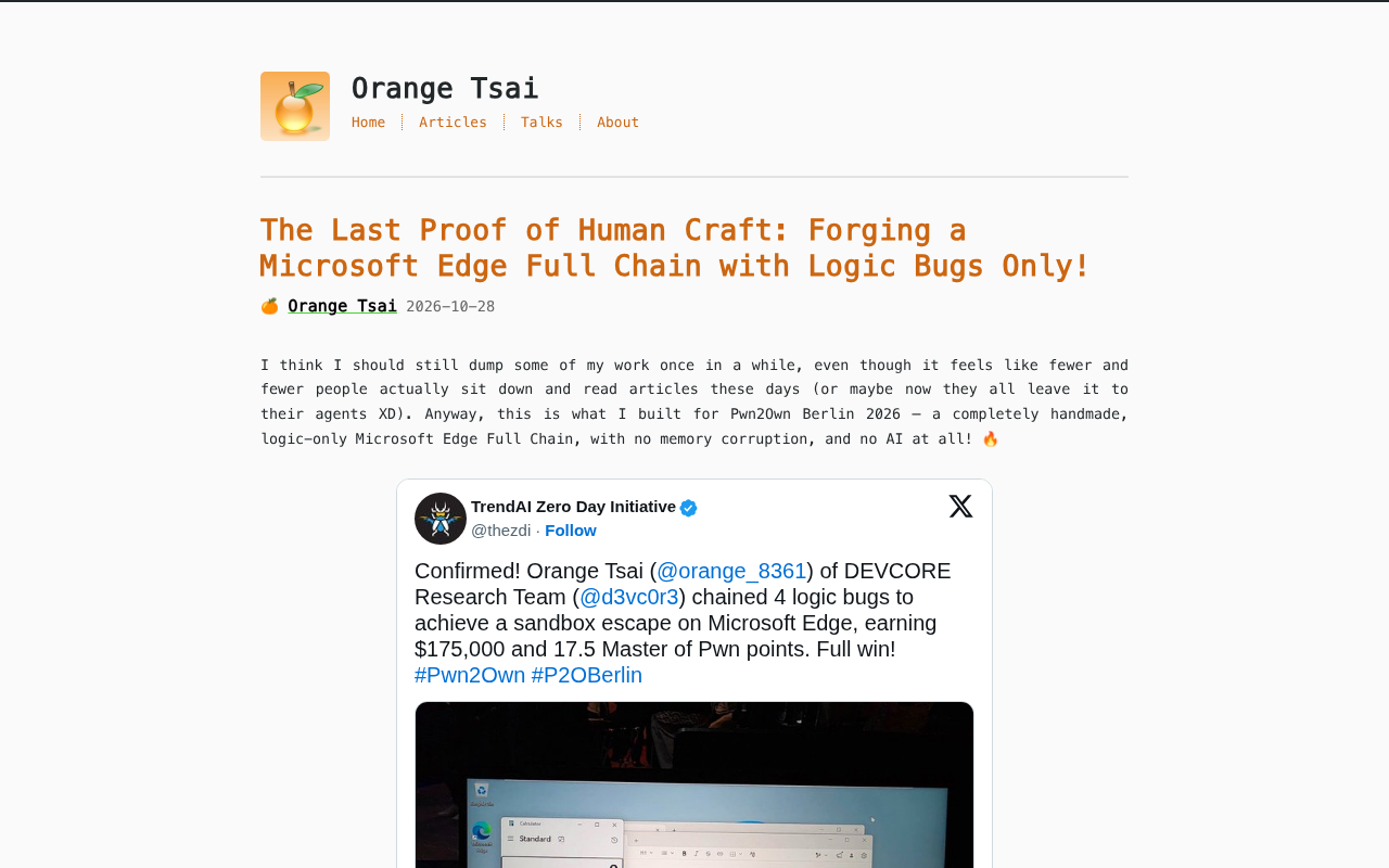 Breaking Edge with Logic Bugs Alone: Analyzing a Microsoft Browser Full-Chain Attack