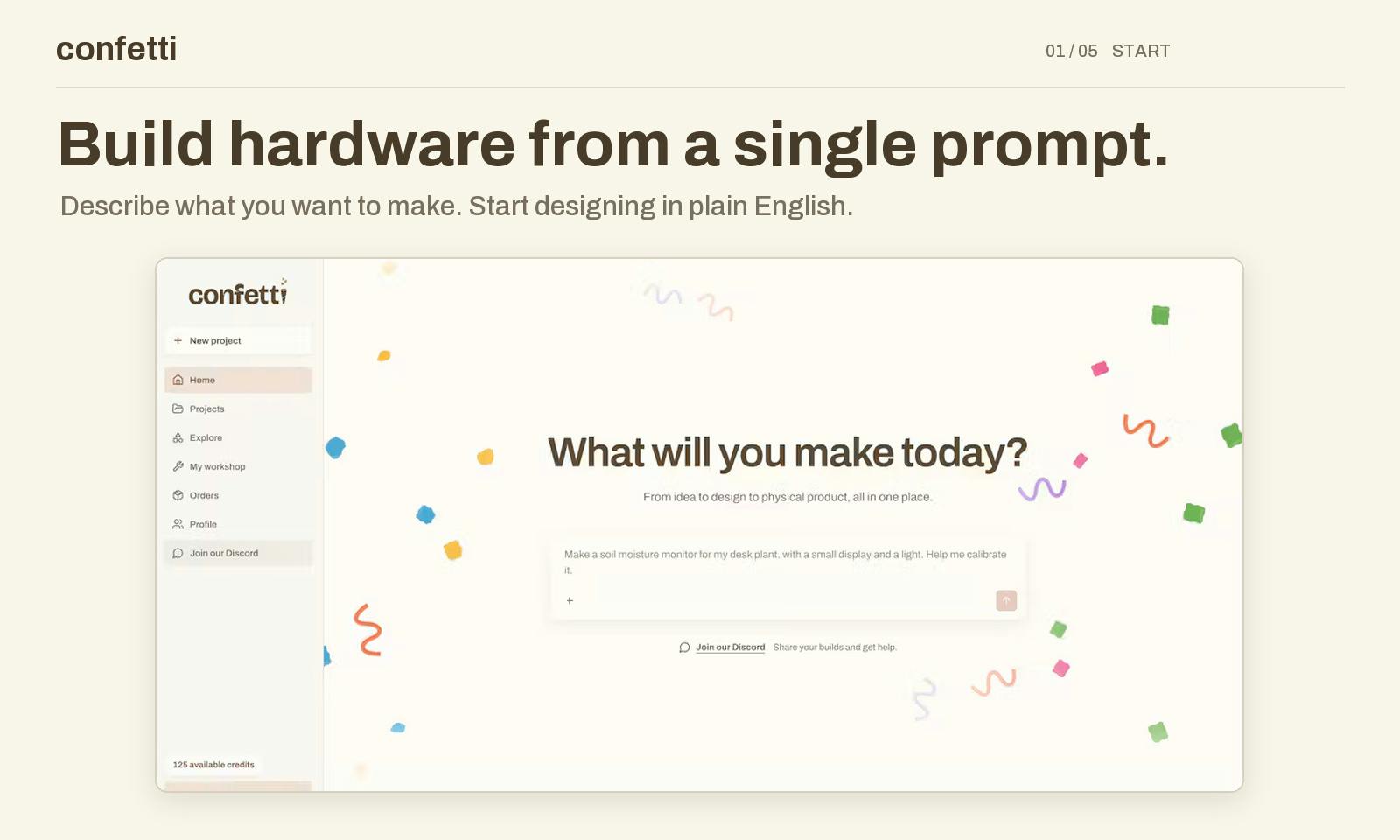 Confetti: Building Hardware Gadgets Effortlessly with Natural Language