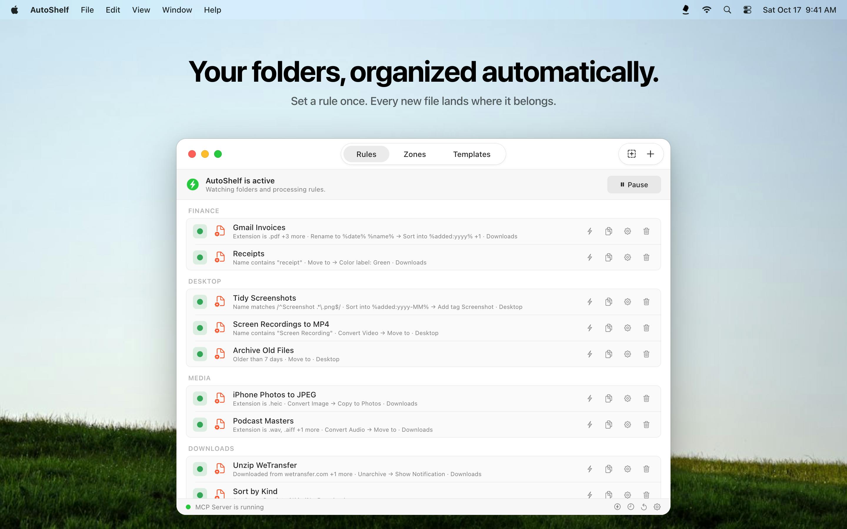 AutoShelf 2.6: Automate Your Mac Folders with Rules