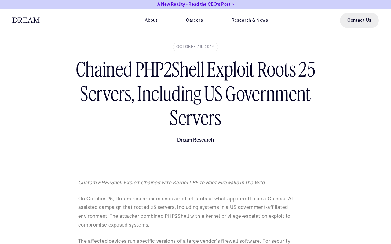 PHP2Shell Exploit Chain Compromises 25 Servers, Including U.S. Government Systems