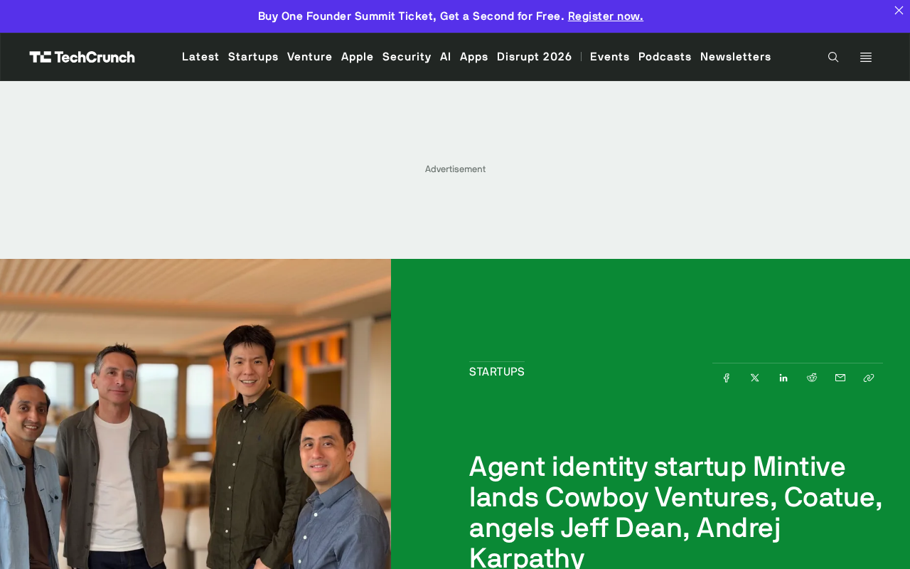 Mintive Lands Top-Tier Investment to Build Enterprise Agent Identity Management Platform