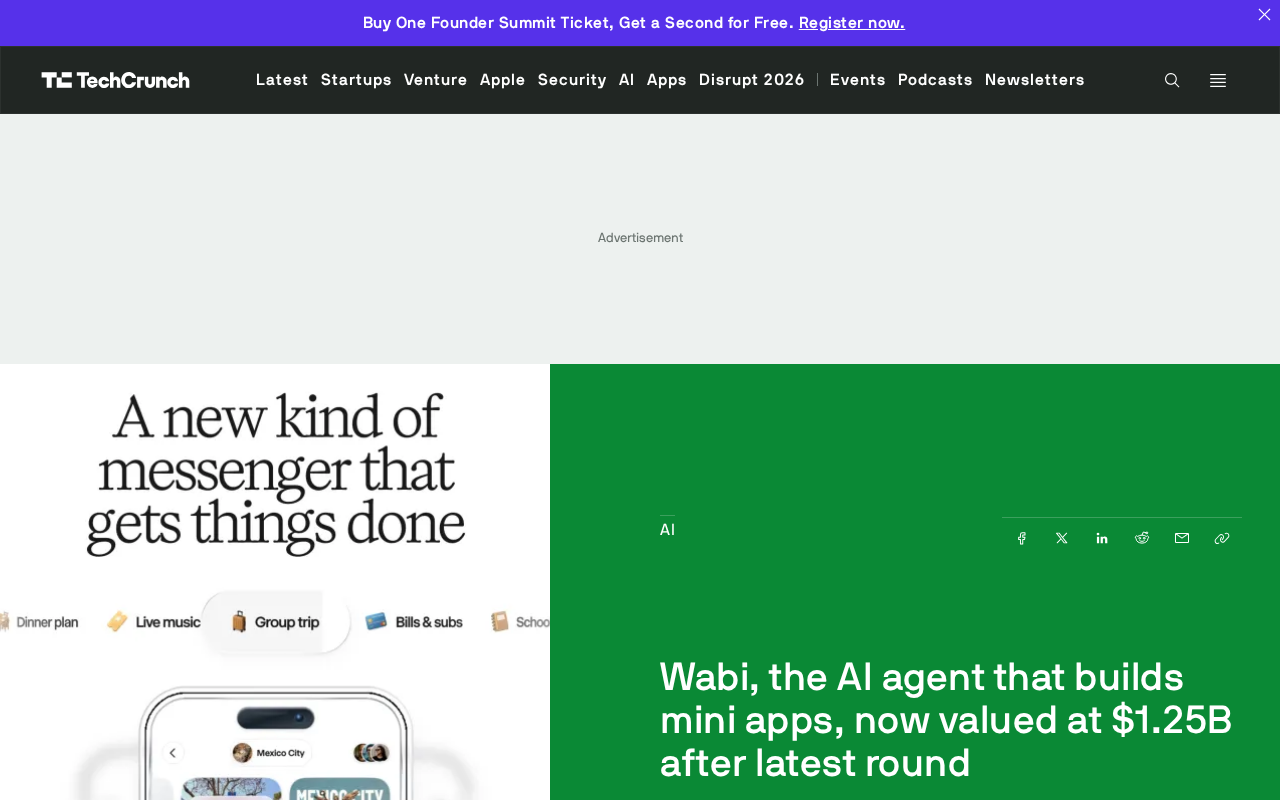Wabi Raises $55M at $1.25B Valuation, Emerges as AI Agent Unicorn