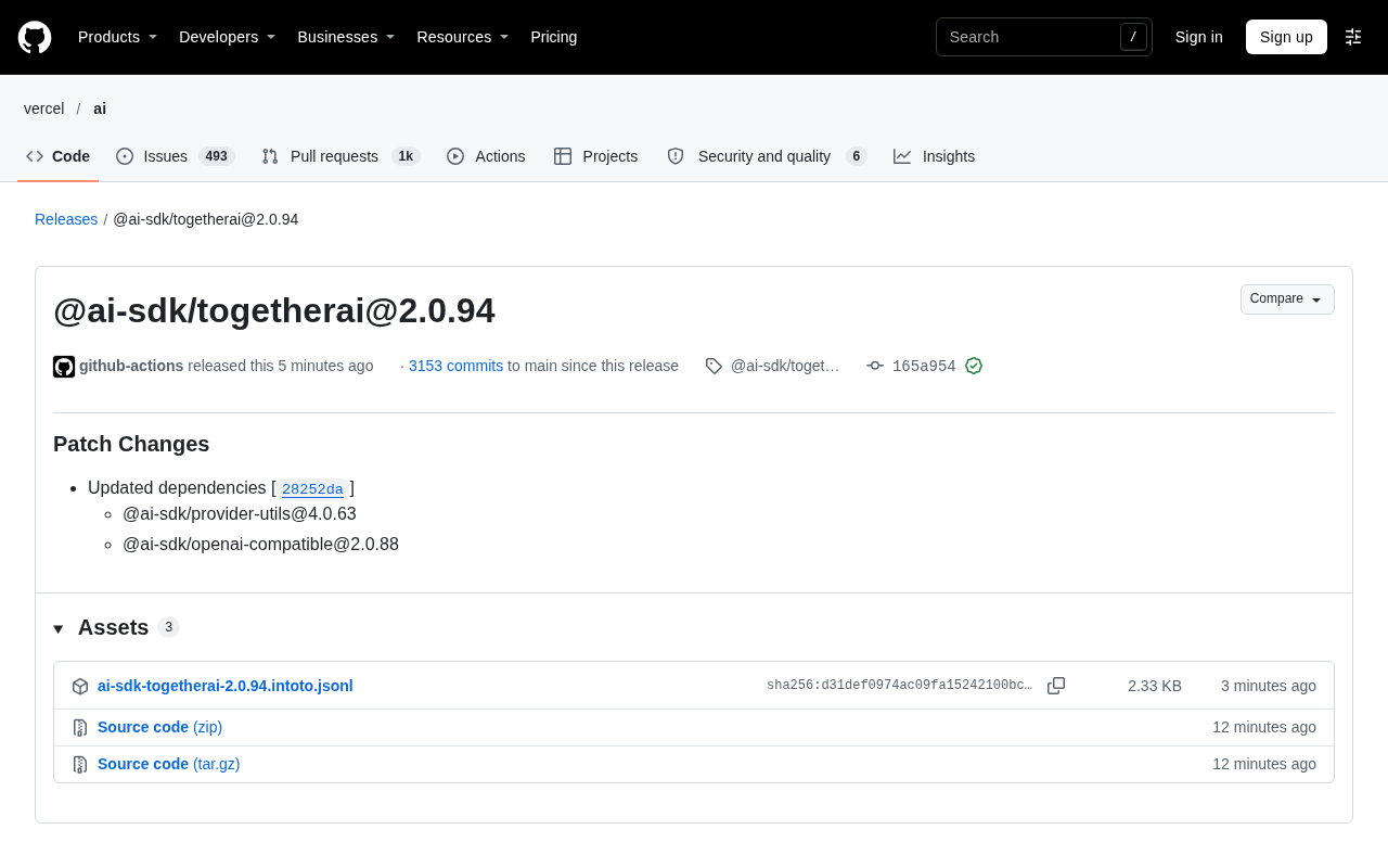 TogetherAI SDK 2.0.94 Patch Update: Dependency Upgrades