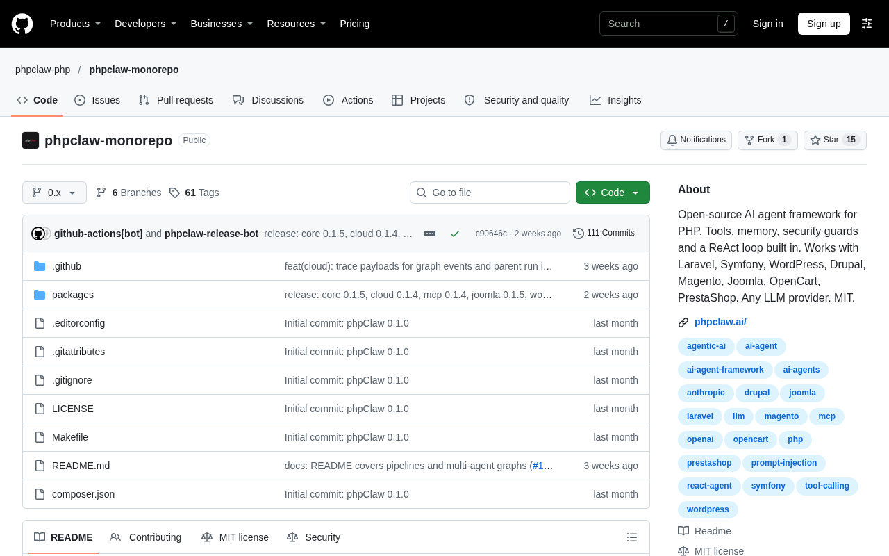 phpClaw:为PHP打造的AI Agent运行时,带工具、记忆与防护