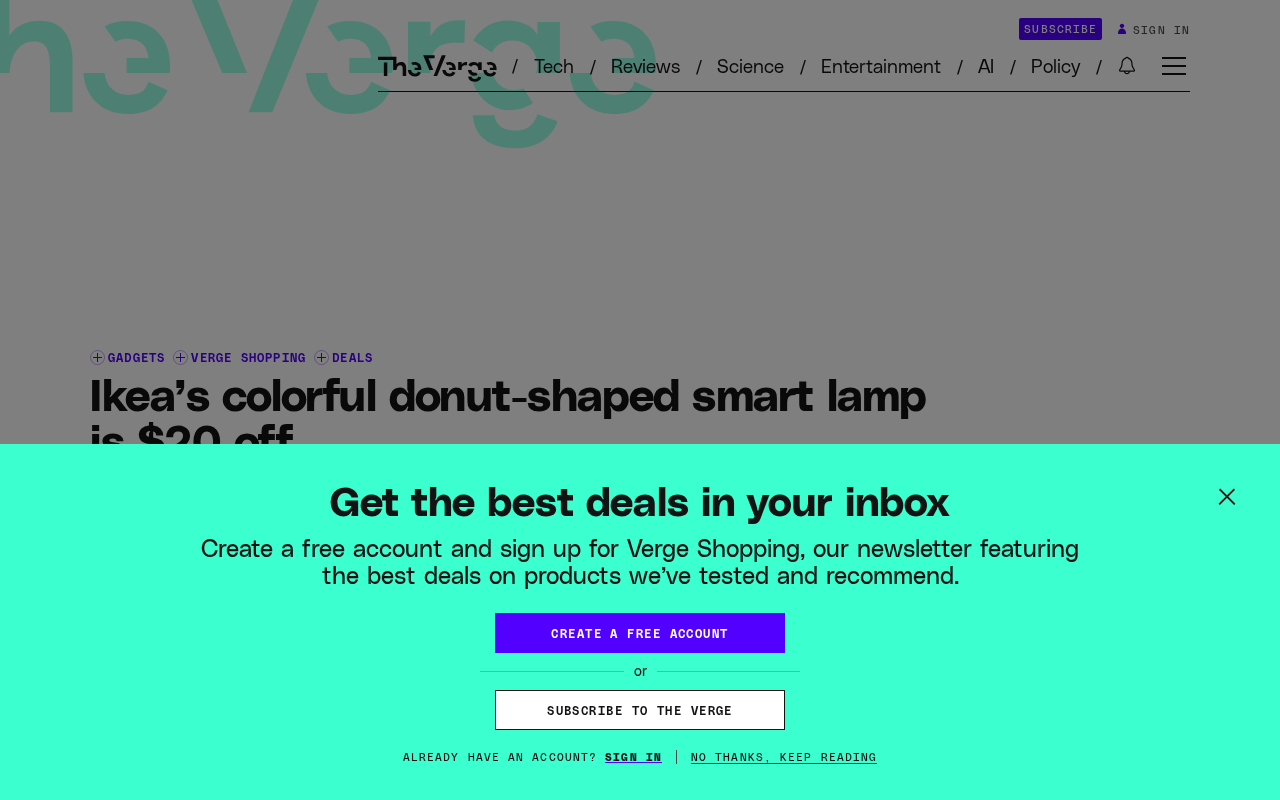 IKEA's Donut-Shaped Smart Lamp on Sale: Varmblixt Drops $20