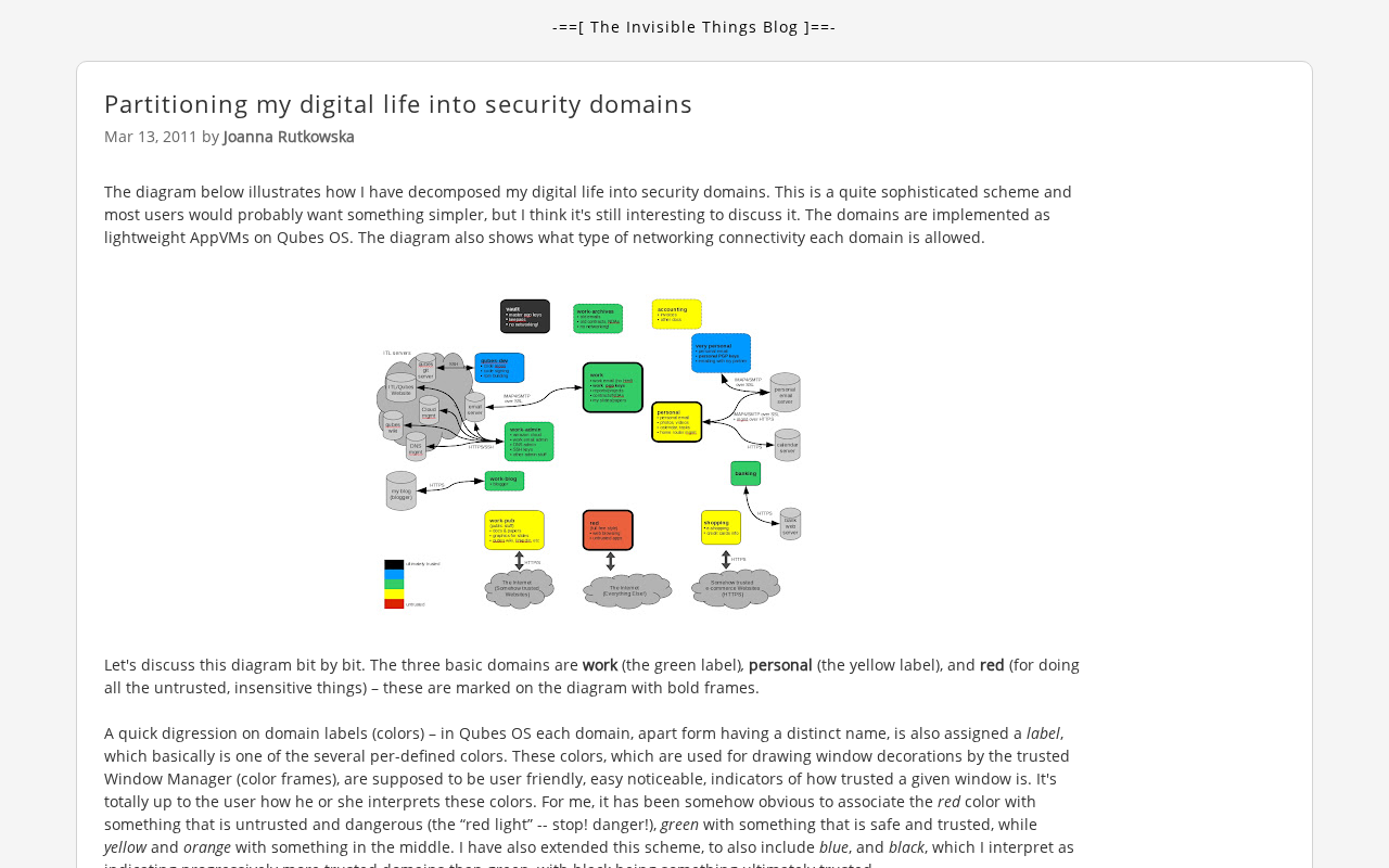 Partitioning Your Digital Life into Security Domains: A Privacy Isolation Practice