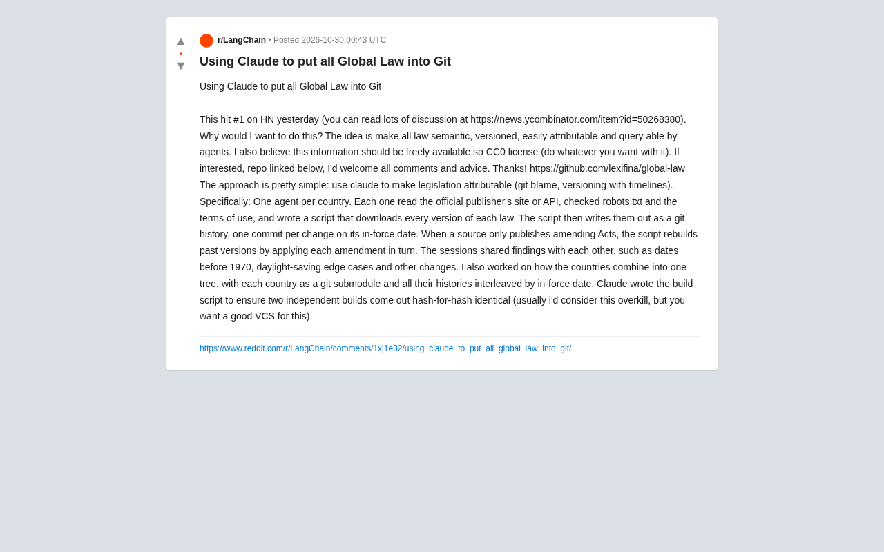 Putting Global Law into Git with Claude: The Ambition of Semantic Versioning