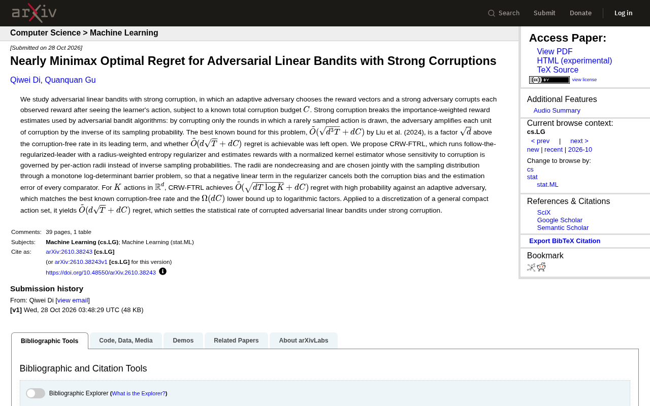 Strong-Corruption Adversarial Linear Bandits: CRW-FTRL Achieves Near-Minimax Optimal Regret