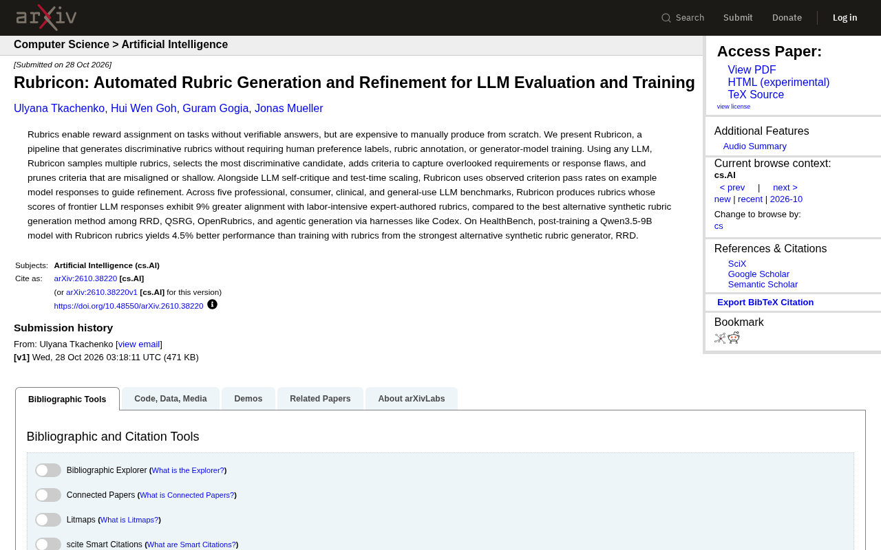 Rubricon: Automatically Generating Rubrics to Boost LLM Evaluation and Training Efficiency