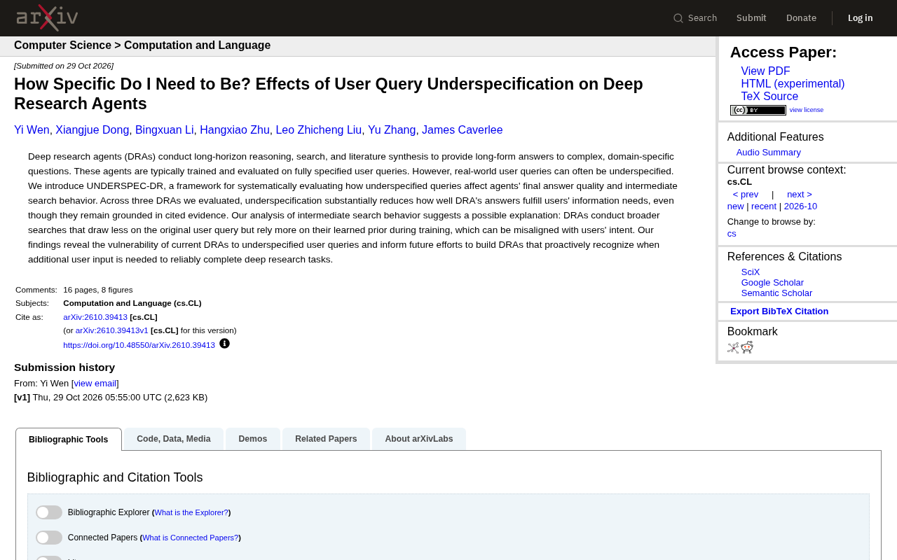 When User Queries Are Vague, Why Do Deep Research Agents Fail?