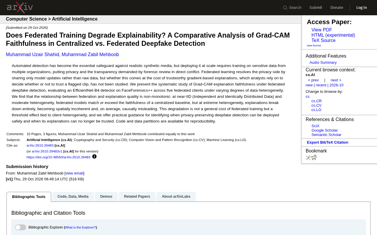 Does Federated Learning Sacrifice Interpretability? A Study on Grad-CAM Faithfulness in Deepfake Detection