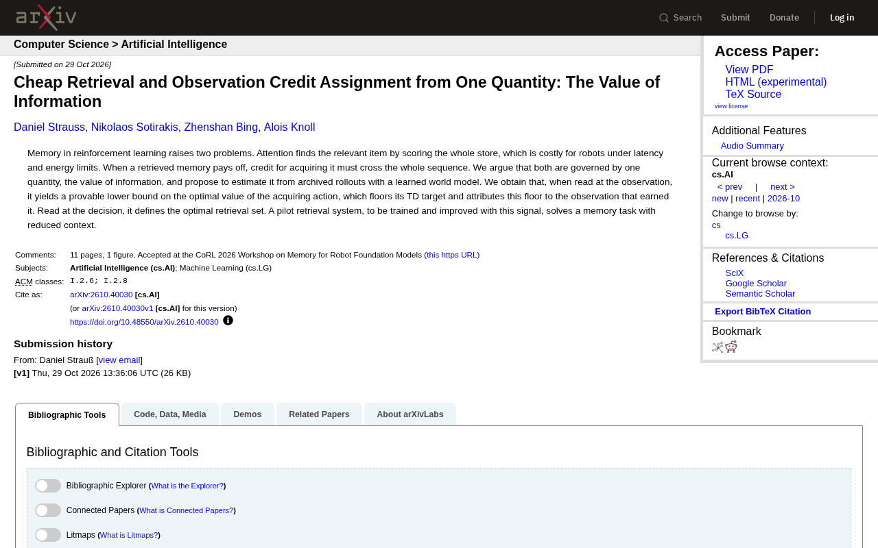 Value of Information: A Unified Key to Memory Retrieval and Credit Assignment in Reinforcement Learning