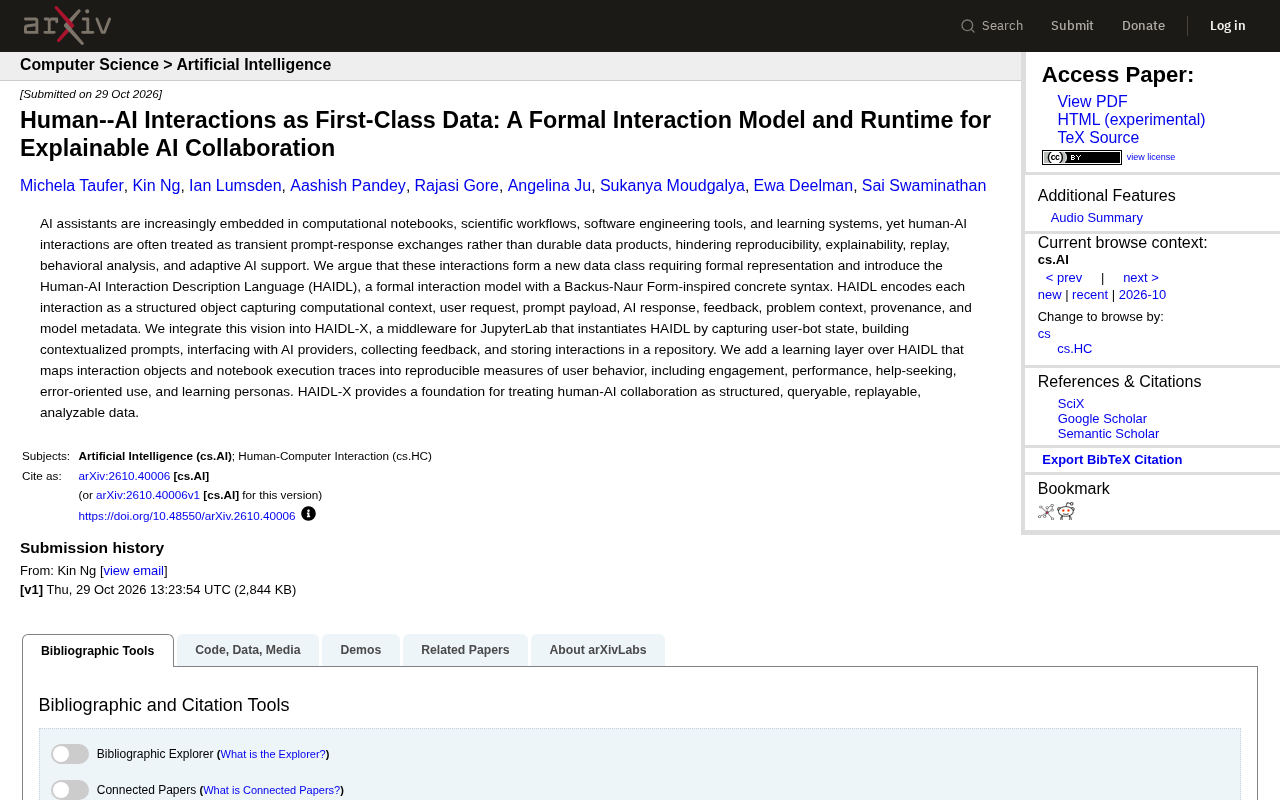 HAIDL: Upgrading Human-AI Interaction into Reproducible Structured Data