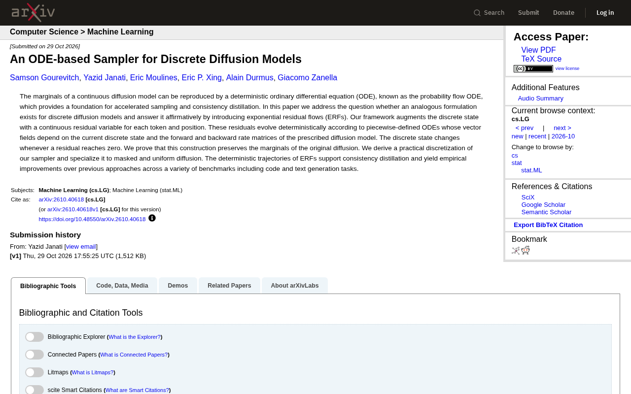 ODE Samplers for Discrete Diffusion Models: Exponential Residual Flows Accelerate Generation