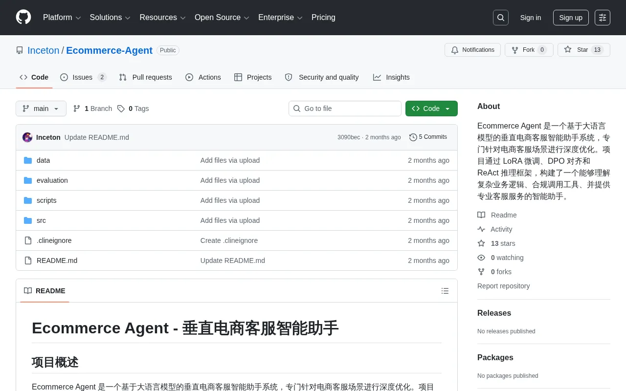 How to Build an E-commerce Customer Service AI Agent? Deconstructing the Ecommerce-Agent Open Source Project with LoRA + DPO + ReAct