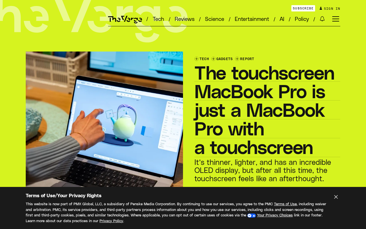 Touchscreen MacBook Pro Hands-On: It's Just a MacBook with a Touchscreen