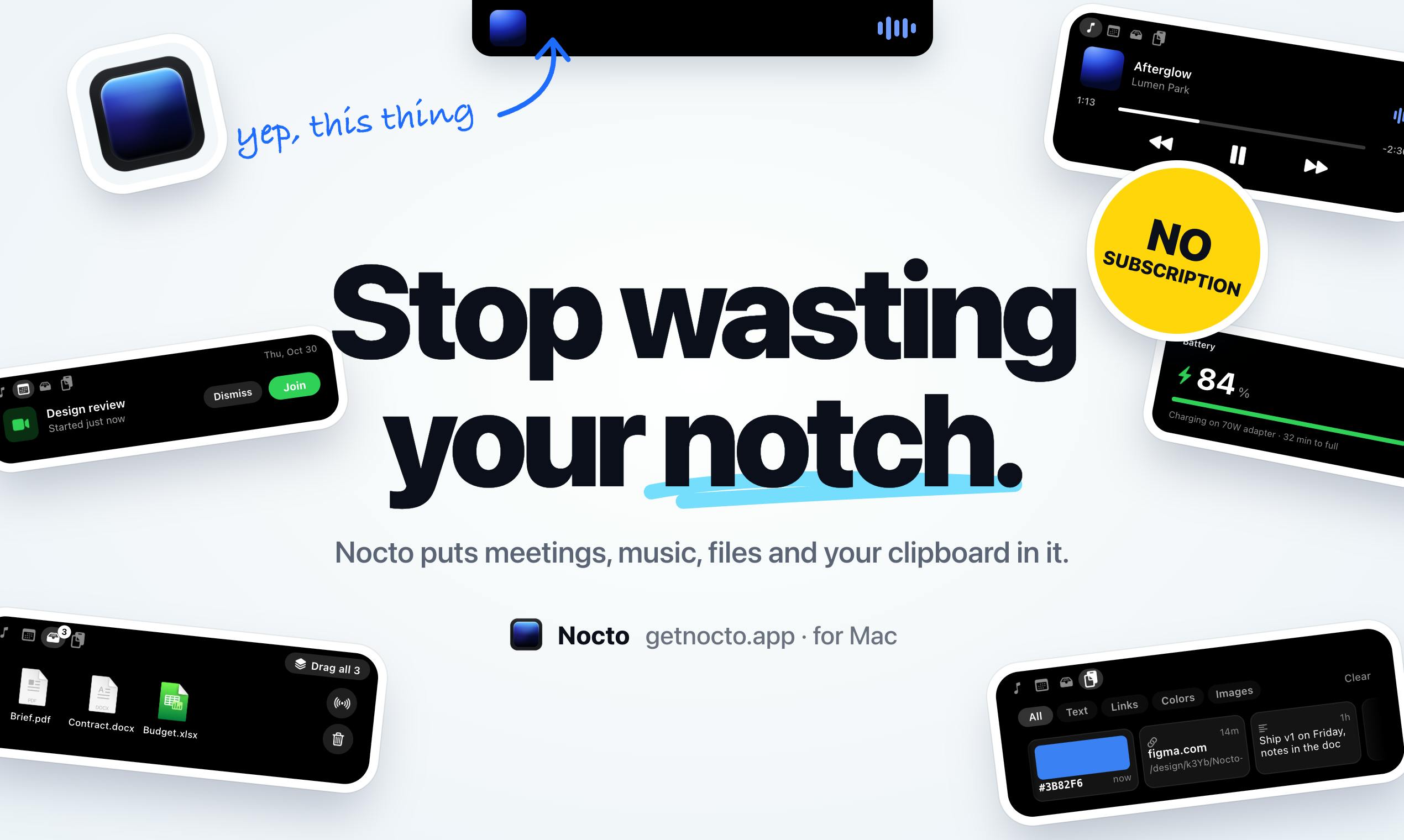 Nocto: Turning the MacBook Notch into a Control Center