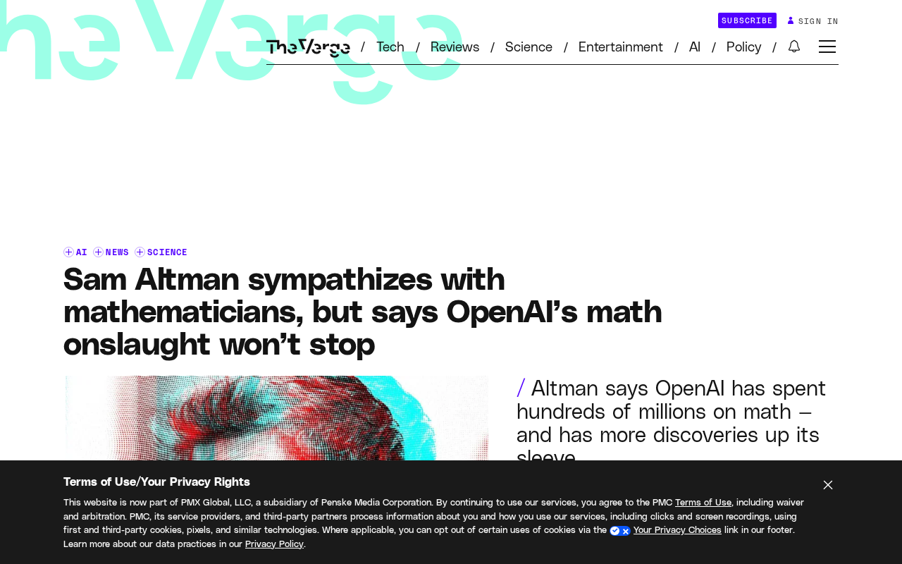 Altman Sympathizes with Mathematicians, But OpenAI's Math Offensive Won't Stop