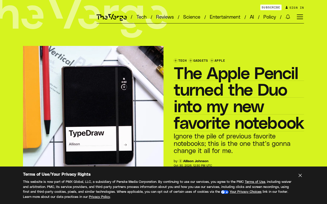 Apple Pencil Turns the Foldable Duo Into the Best Notebook Yet