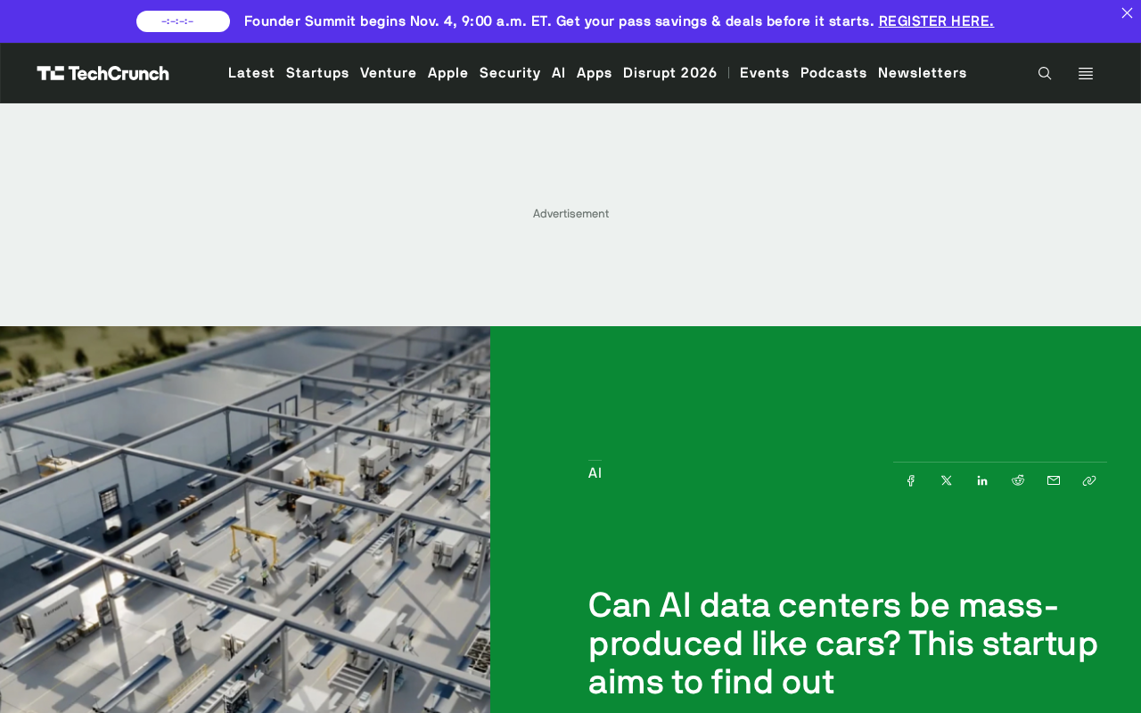Can AI data centers be mass-produced like cars? This startup aims to find out