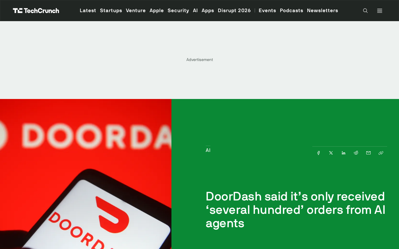 DoorDash Reveals Only Hundreds of Orders from AI Agents, Open Collaboration Seen as Key