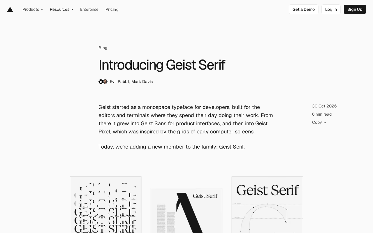 Vercel Releases Geist Serif: A High-Contrast Display Serif
