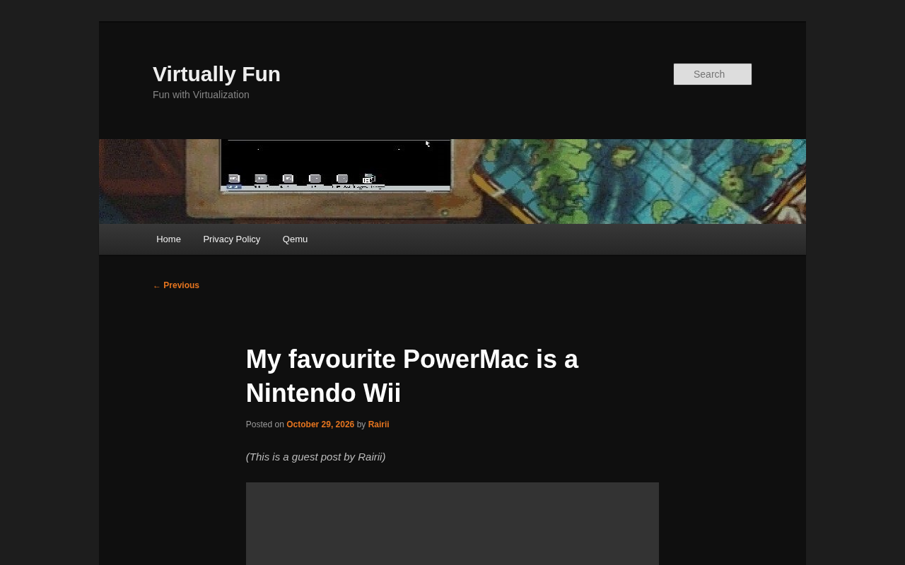 rss source: My favourite PowerMac is a Nintendo Wii