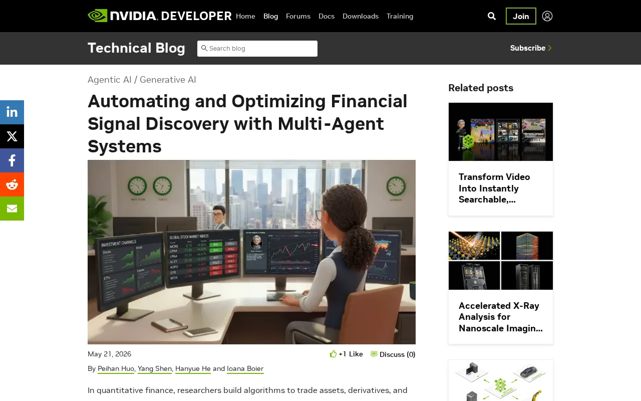 How NVIDIA's Multi-Agent System Automates Financial Signal Discovery