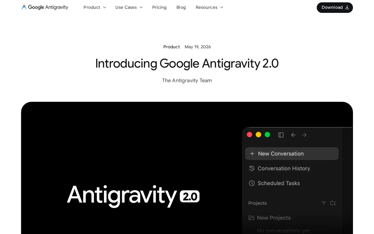 Google Antigravity 2.0深度解析:Agent-First如何重新定义AI工作方式
