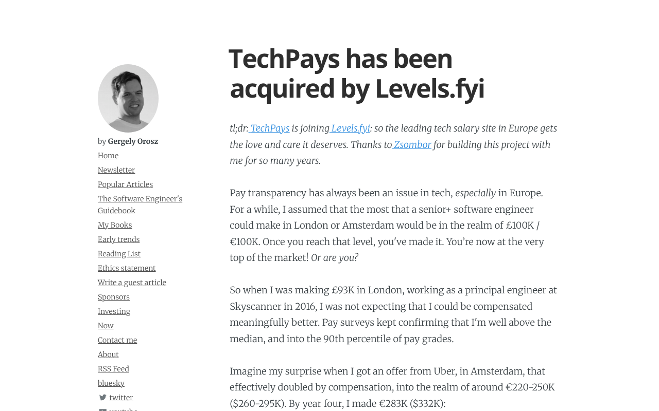 TechPays被Levels.fyi收购:欧洲科技薪资透明化新格局