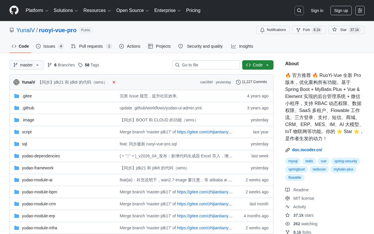 RuoYi-Vue-Pro深度解析:37K Star企业级Java快速开发平台